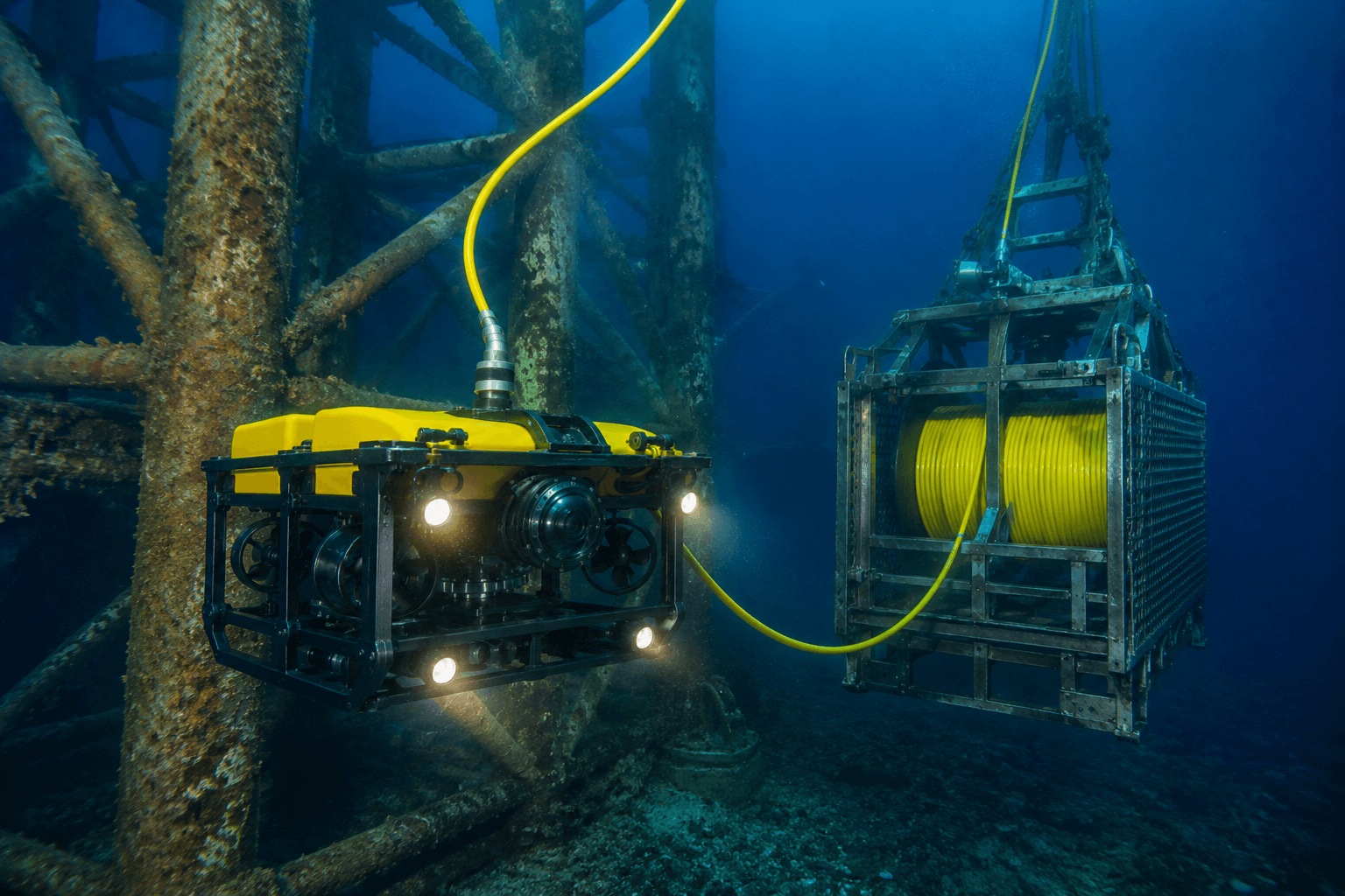 ROV Tether Management System A tether management system (TMS) for an ROV